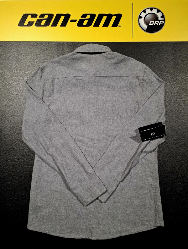 Pánska flanelová košeľa BRP sivá s dlhým rukávom