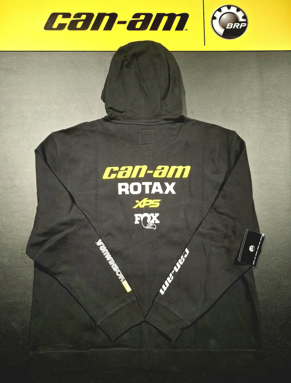 Pánska mikina BRP čierna na zips / nápisy vzadu