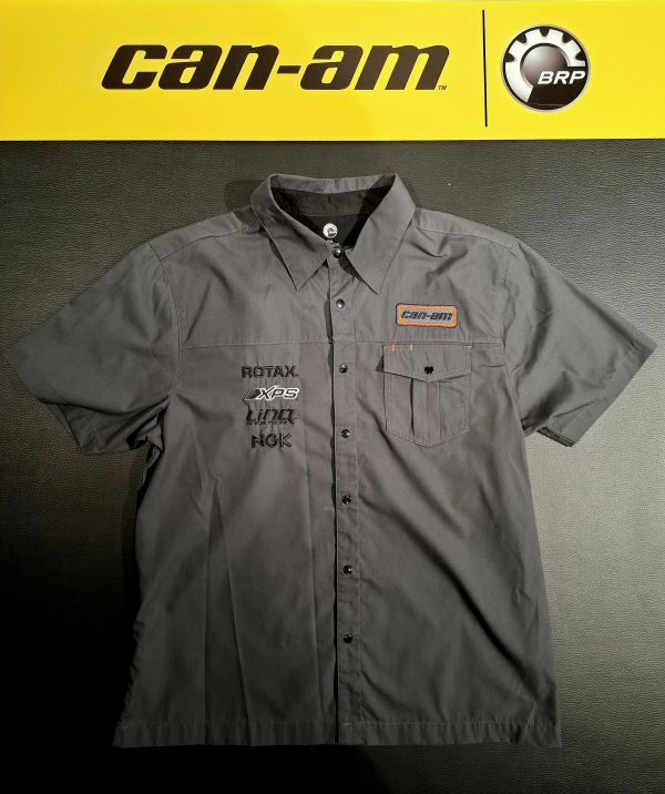 Pánska košeľa BRP sivá X-TEAM / logo can-am