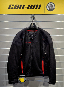 Pánska bunda BRP čierna s červenými prvkami / SPYDER sieťovaná