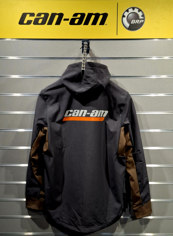 Pánska ľahká vetrovka BRP sivo-hnedá / oranžové vnútro