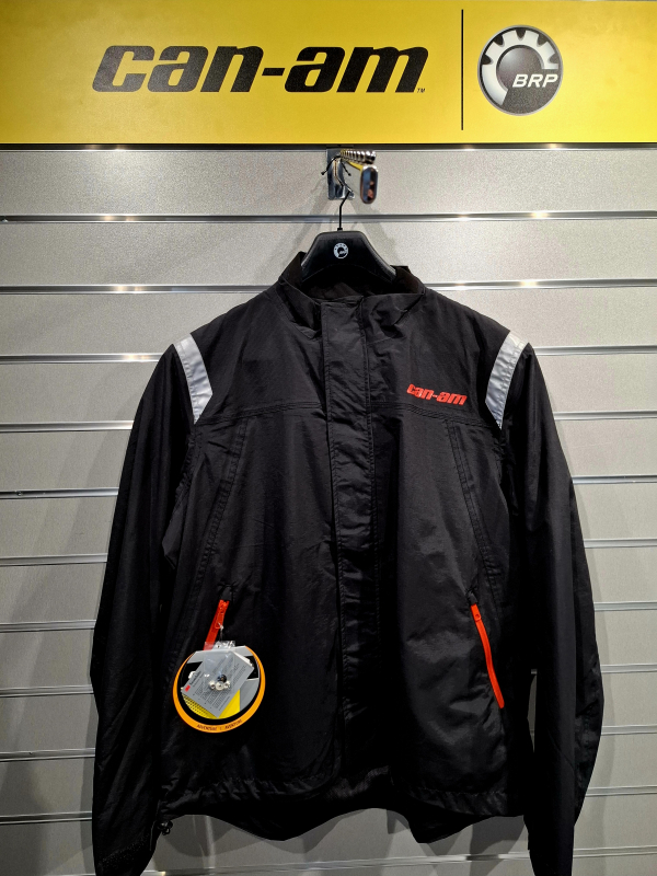 Pánska bunda BRP čierna s reflexnými ramenami