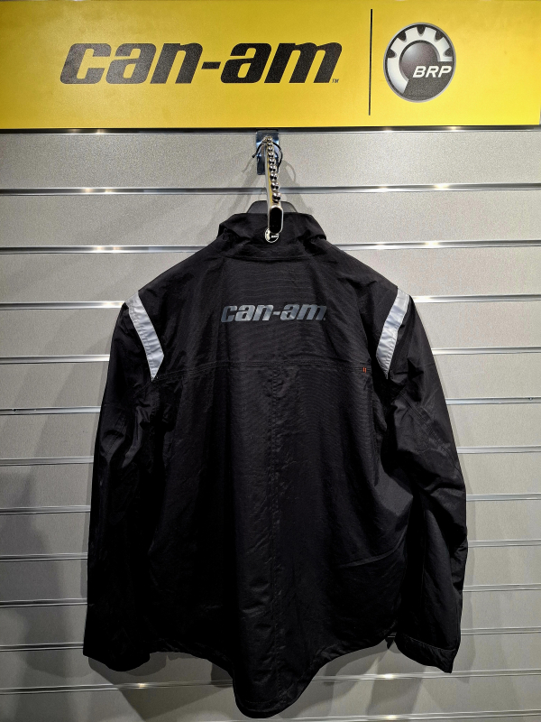 Pánska bunda BRP čierna s reflexnými ramenami