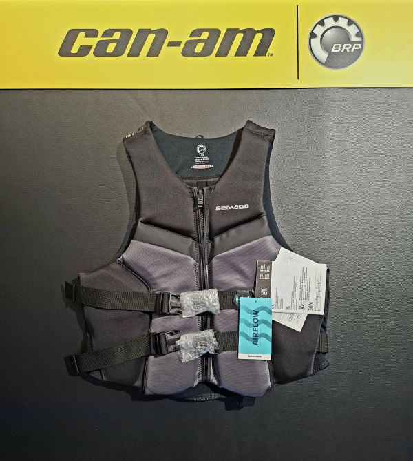 Plavecká vesta Sea-Doo Airflow sivo-čierna