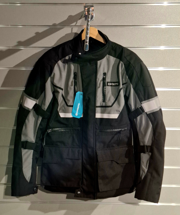 Pánska moto bunda CFMOTO, sivá