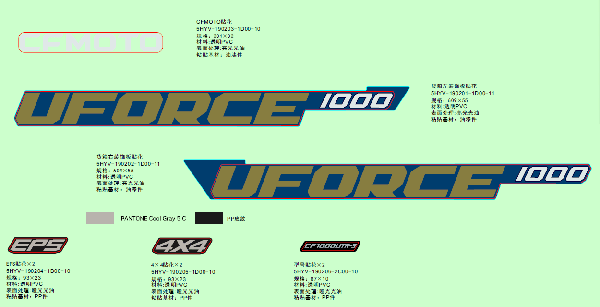 F19‑2-A DECAL KITS(EU167@^2023,TWILIGHT BLUE)