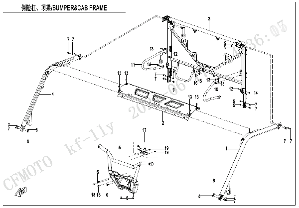 F23‑V1 BUMPER @^ CAB FRAME