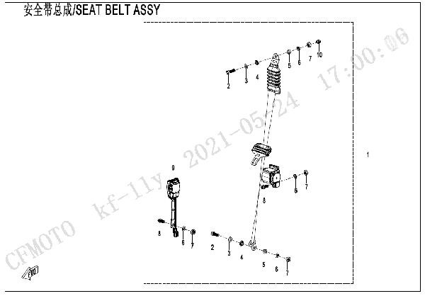 F34‑1 SEAT BELT ASSY