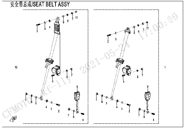 F34‑2 SEAT BELT ASSY