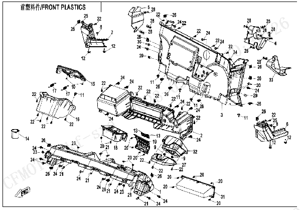 F04‑2-B‑V2 FRONT PLASTICS (FOR TFT)