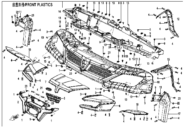 F04‑1 FRONT PLASTICS