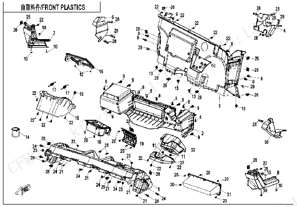 F04‑2-V1 FRONT PLASTICS