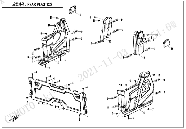 F04‑5-V1 REAR PLASTICS