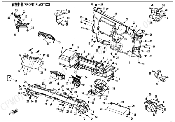 F04‑2-V2 FRONT PLASTICS