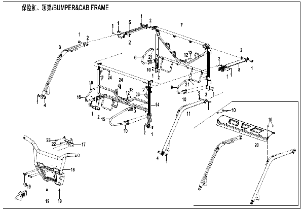 F23-V2 BUMPER @^ CAB FRAME