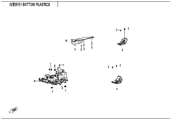 F04‑5 BOTTOM PLASTICS (OVERLAND)