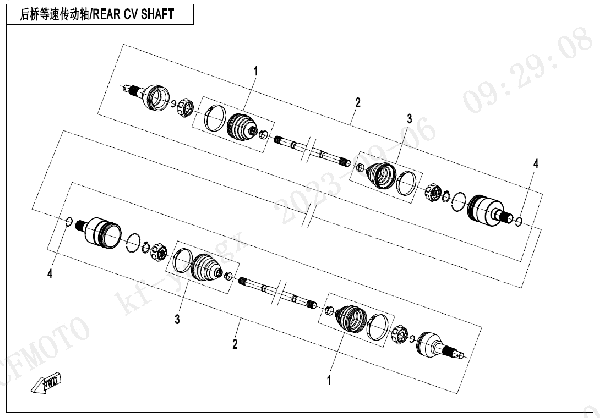 F28‑A REAR CV SHAFT