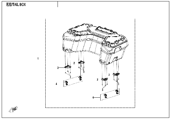 F80‑5-A TAIL BOX (OVERLAND, SINGLE BOX)