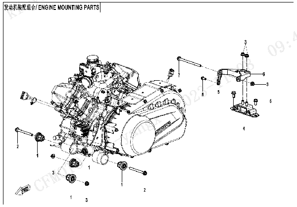 F00‑1 ENGINE MOUNTING PARTS