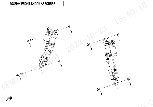 F05‑2-A FRONT SHOCK ABSORBER (GAS,YuAn)