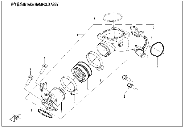 E02‑5-A‑V1 INTAKE MANIFOLD ASSY (WITHOUT FUEL DESORPTION PORT)