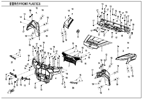 F04‑1 FRONT PLASTICS