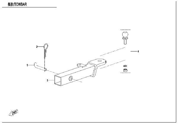 F40‑A TOWBAR (PIN CONNECTION)