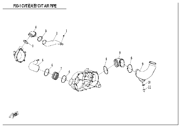 F00‑1 CVT AIR PIPE@^SIDE COVER