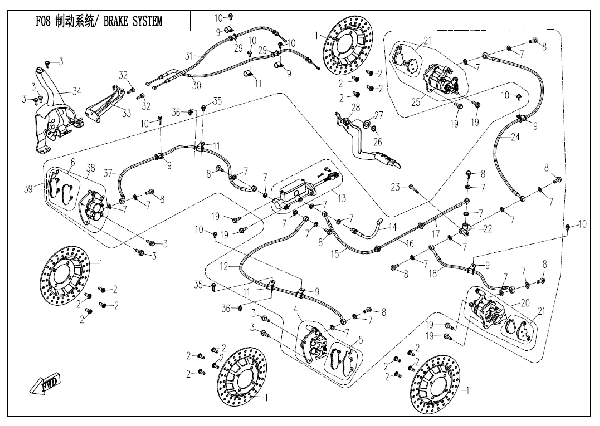F08‑B BRAKE SYSTEM (SINTERED PAD)