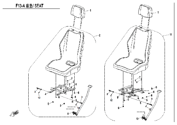 F13-A SEAT (ORDINARY)