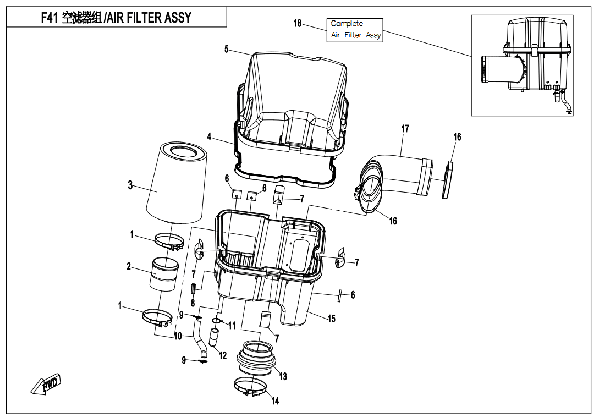 F41 AIR FILTER ASSY