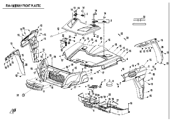 F04-1 FRONT PLASTIC
