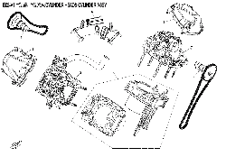 E02‑V1 CYLINDER HEAD AND CYLINDER ASSY.