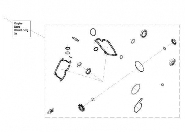 E30 ENGINE OIL SEAL @^O‑RING