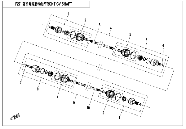 F27 FRONT CV SHAFT