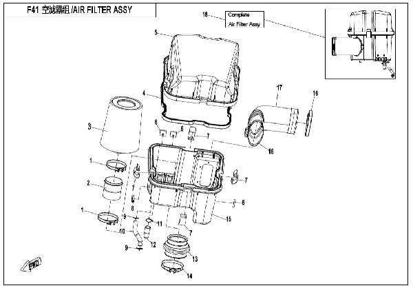 F41 AIR FILTER ASSY