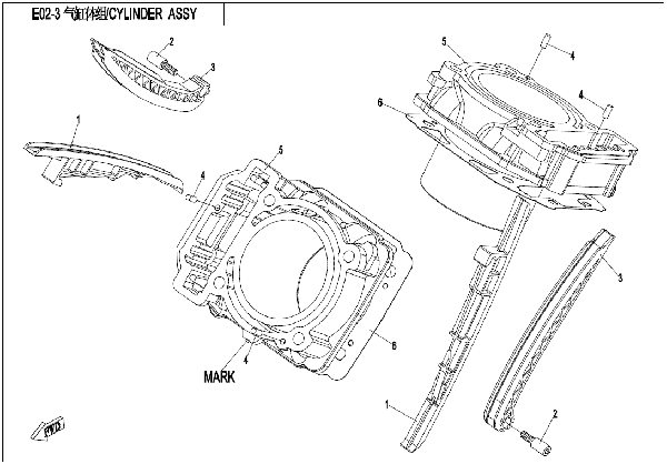 E02-3 CYLINDER ASSY