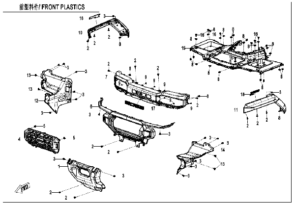 F04-1 FRONT PLASTICS