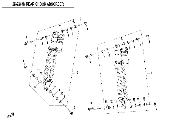 F06-2-C REAR SHOCK ABSORBER (PREMIUM, WITHOUT ABS)