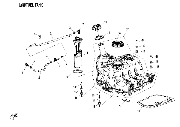 F12 FUEL TANK