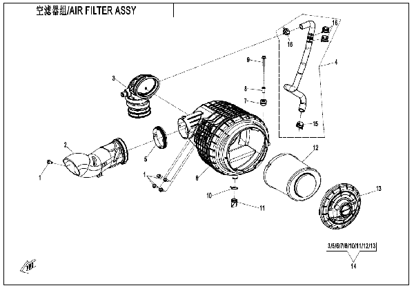 F41-V2 AIR FILTER ASSY