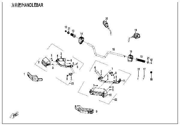 F10-1-A HANDLEBAR