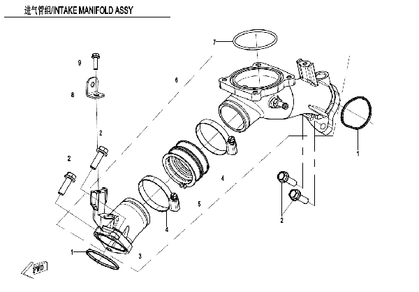 E02-5-B INTAKE MANIFOLD ASSY (WITH FUEL DESORPTION PORT)