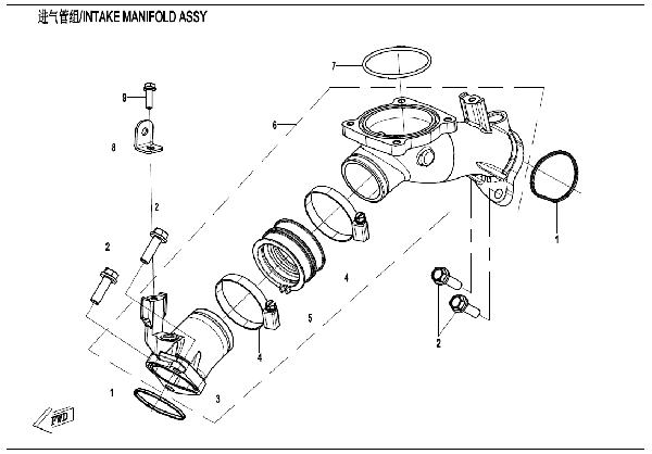 E02-5-A-V2  INTAKE MANIFOLD ASSY (WITHOUT FUEL DESORPTION PORT)