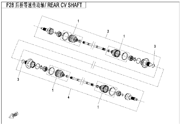 F28-A REAR CV SHAFT (ODM)