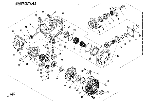 F31-V4 FRONT AXLE