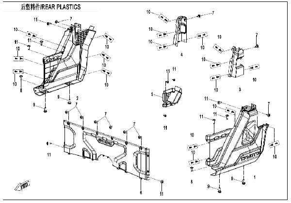 F04-5-B REAR PLASTICS (BASIC)