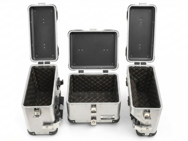 Sada hliníkových kufrov CFMOTO MT EVO (strieborná)