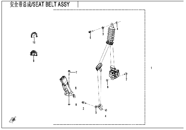 F34-1 SEAT BELT ASSY (FRONT SEAT)