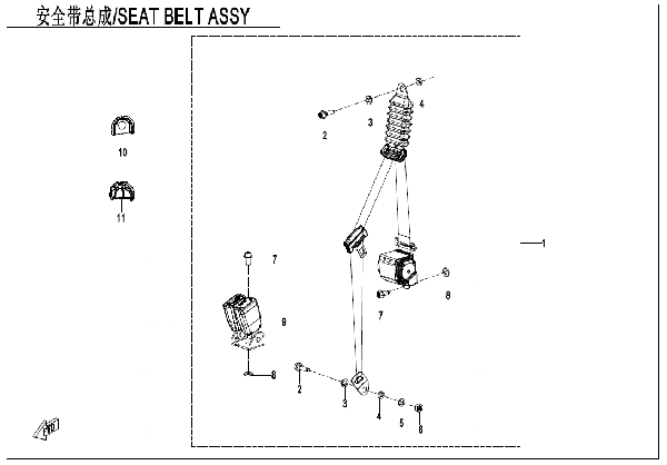 F34-3 SEATBELT ASSY (BACK SEAT)